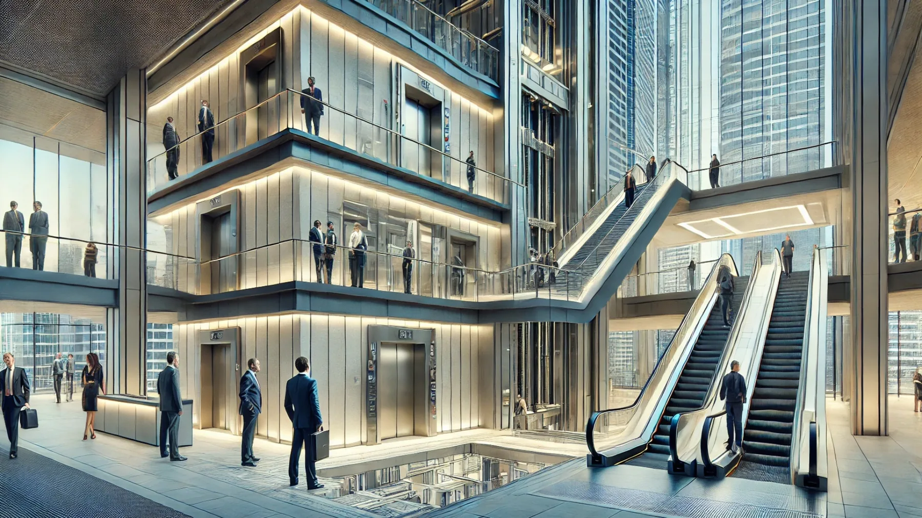 Lift core in a modern building